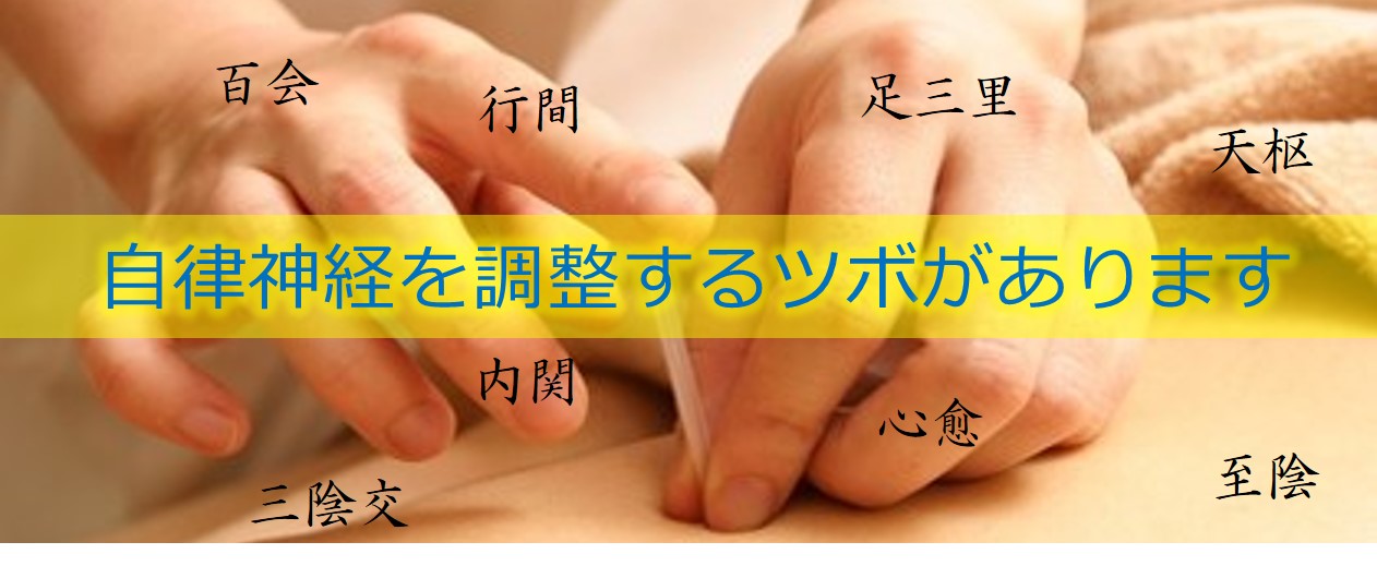 自律神経を調整する鍼灸治療の様子